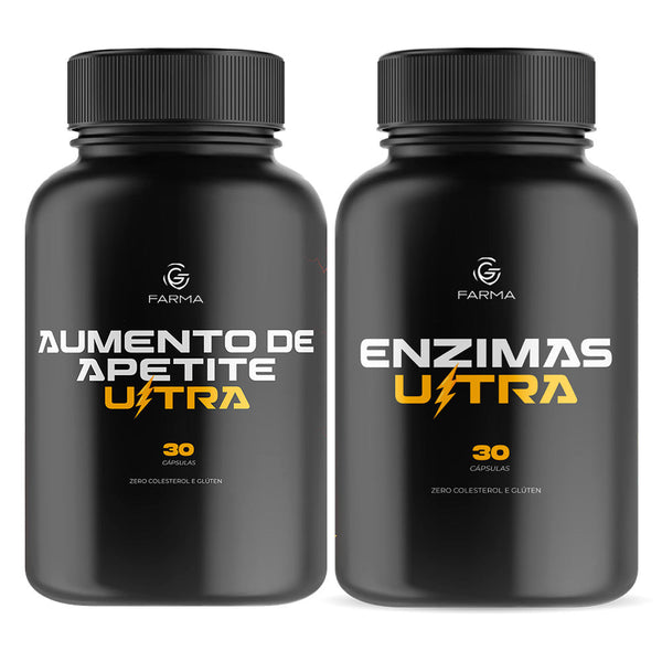 Kit Aumento de Apetite Ultra 30 Cápsulas + Enzimas Ultra 30 Cápsulas