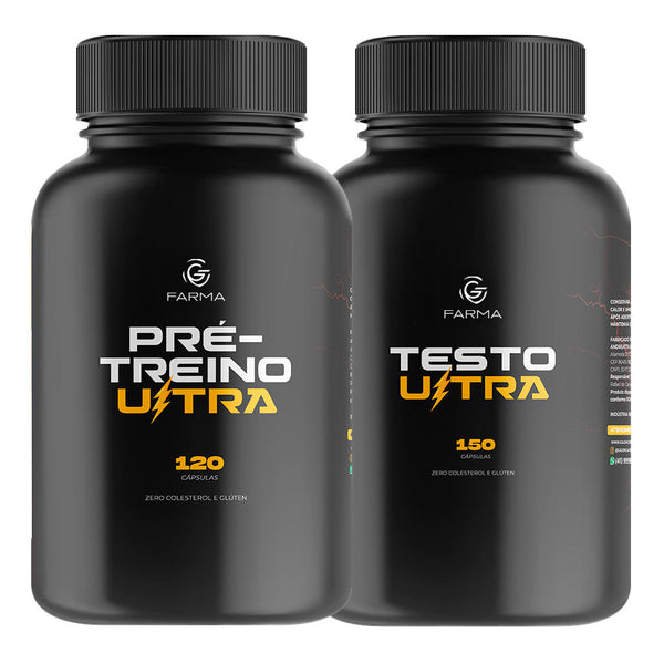 Kit Pré treino Ultra 120 Cápsulas + Testo Ultra 150 Cápsulas